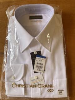 【CHRISTIAN  ORANI】商談済み！白無地ワイシャツ 42サイズのサムネイル