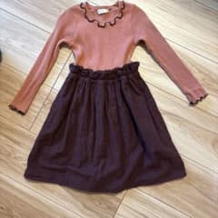 BEAMS mini ワンピース 100 ピンクボルドーのサムネイル