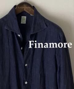 フィナモレ ネイビー リネンシャツ XL L M 43 42 41 40ビームス - メルカリ