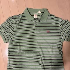 Levi's リーバイス ボーダー ポロシャツ グリーン Mのサムネイル