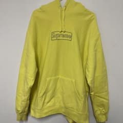 supreme カウズ ボックスロゴ パーカー イエロー Mサイズのサムネイル