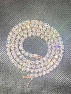 新品4mm 50cm モアサナイト テニスチェーン18K Gold Platedのサムネイル