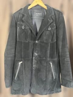 EMPORIO ARMANI スエード レザージャケット 46 黒のサムネイル