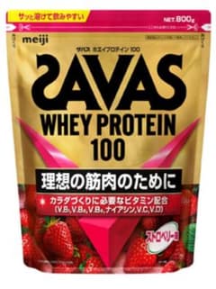明治 ザバス ホエイプロテイン100 ストロベリー風味 800gのサムネイル
