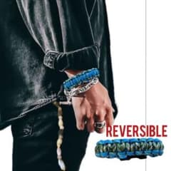新品2way reversibleコードブレス テックコードターコイズフォレスト 