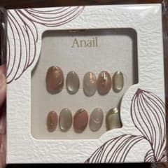 Anail ネイルチップ 付け爪 マグネットネイル ピンクゴールドのサムネイル