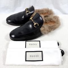 極美品✨GUCCI グッチ ホースビット ファー ローファー サンダル 27cm 極美品✨GUCCI グッチ ホースビット ファー ローファー サンダル 27cm
