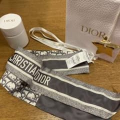 〖新品未使用〗DIOR ディオール ミッツァ スカーフ グレーのサムネイル