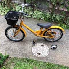 無印　補助輪付き子供自転車　16インチのサムネイル