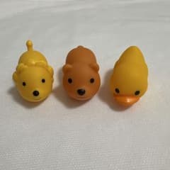3個セット　ライオン、クマ、アヒル　ソフビマスコットのサムネイル