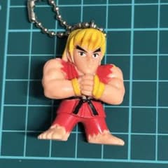 ドックタグ ストリートファイター キーホルダー 平成初期 当時物 レトロ ゲーム ストリートファイター ケン フィギュアキーホルダー レトロゲーム スト