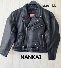 NANKAI ダブルライダースジャケット LLサイズ 黒 南海 - メルカリ