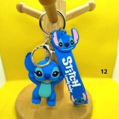 スティッチ キーホルダー 青 シリコン - メルカリ