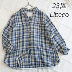 美品✨23区 LIBECO ラミー ギンガムチェック シャツ リベコ　リネン 23区（ニジュウサンク）の「LIBECOリネンギンガム シャツ（シャツ