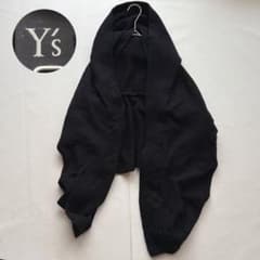 Y's ウールフードコート ポンチョ 黒 日本製 ヨウジヤマモト - メルカリ