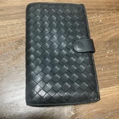 BOTTEGA VENETA イントレチャート 長財布 ブラックのサムネイル