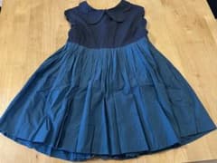 jacadi ネイビー×グリーン　切り替えワンピースのサムネイル