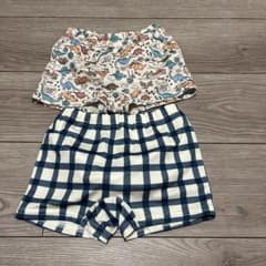 恐竜　チェック柄　男の子　キッズ水着　90のサムネイル