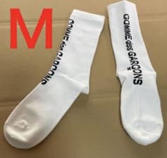 COMME des GARCONS ロゴ ソックス コムデギャルソン靴下 M - メルカリ