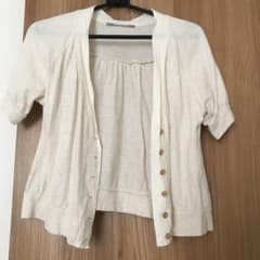 カーディガン ボレロ ベージュ 春夏のサムネイル