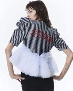 【即日発送】Bibiy.FRANCINE TULLE TEE BLACK - 5