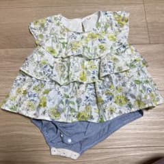 ベビー ロンパース 80cm 花柄 フリルのサムネイル