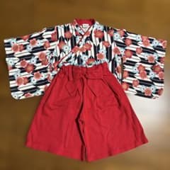chil2 袴風セットアップ 着物 90cmのサムネイル