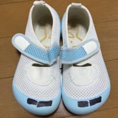 16.5センチ　上履き　上靴　指定靴　ムーンスター　マジックテープ　水色