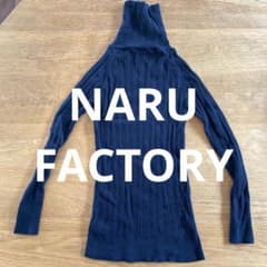 NARU FACTORY ネイビー 綿100％ニットのサムネイル