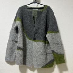 amachi. グレー/グリーン カーディガンのサムネイル