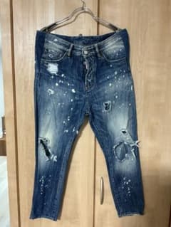 DSQUARED2 ダメージ ペイント加工 デニムパンツ 46のサムネイル