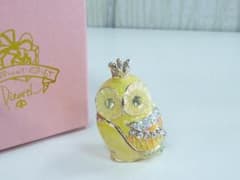 Piearth ジュエリーボックス 王冠付（ピィアース）クラウンフクロウ