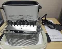 【美品】【付属品完備】電気フライヤー　揚げ物の達人　山善 YAC-120(W)のサムネイル