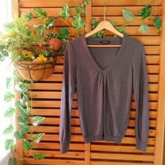 【送料無料】LAUTREAMONT 濃 グレー ニット セーター ボーダーのサムネイル