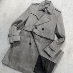 美品 バーバリーブラックレーベル トレンチコートヘリンボーン ダブル