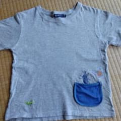 BEAMS mini 昆虫柄 ポケットTシャツ グレー 130cmのサムネイル