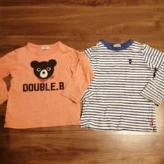 2枚セット！ミキハウス！ダブルビー！長袖　トップス Ｔシャツのサムネイル