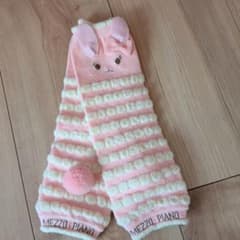 MEZZO PIANO ベビーレッグウォーマー　うさぎ　ピンク