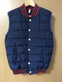中綿入り ベスト ネイビー レッド Lのサムネイル