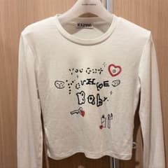 YOUHEE GRAPHIC LONG SLEEVE 白　ロンT Tシャツのサムネイル
