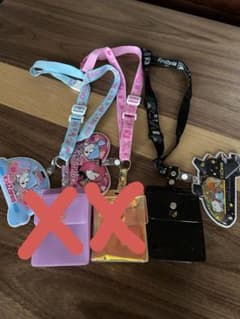 キャラクター付きストラップセット、黒のみのサムネイル
