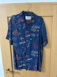 Aloha Blossom アロハシャツ ネイビー 42サイズのサムネイル