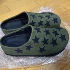 QEEZAZA スター柄サンダルグリーンのサムネイル