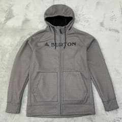 Burton フード付きジャケット グレー 撥水ジップパーカー - メルカリ