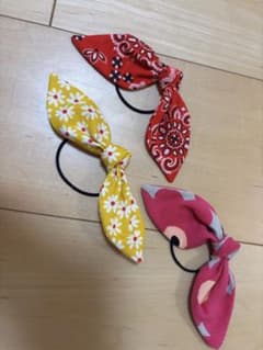 ハンドメイド ヘアゴム 3点セット リボン - 2