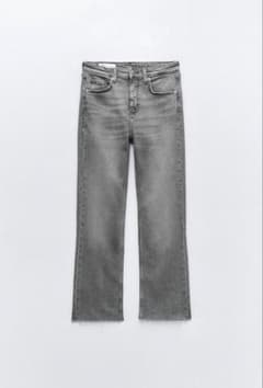 ZARA TRF CROPPED FLARE ハイライズデニムパンツ