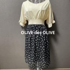 OLIVE des OLIVE 半袖ワンピース フラワープリントのサムネイル
