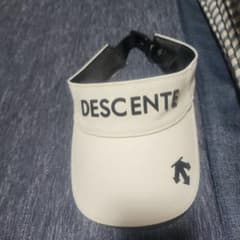 DESCENTE ゴルフサンバイザー 白のサムネイル