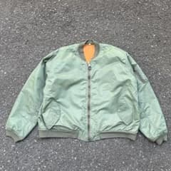 90s MA-1 フライトジャケット オリーブグリーン alpha XL - メルカリ