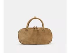 ZARA スプリットスエードミニボストンバッグ - メルカリ